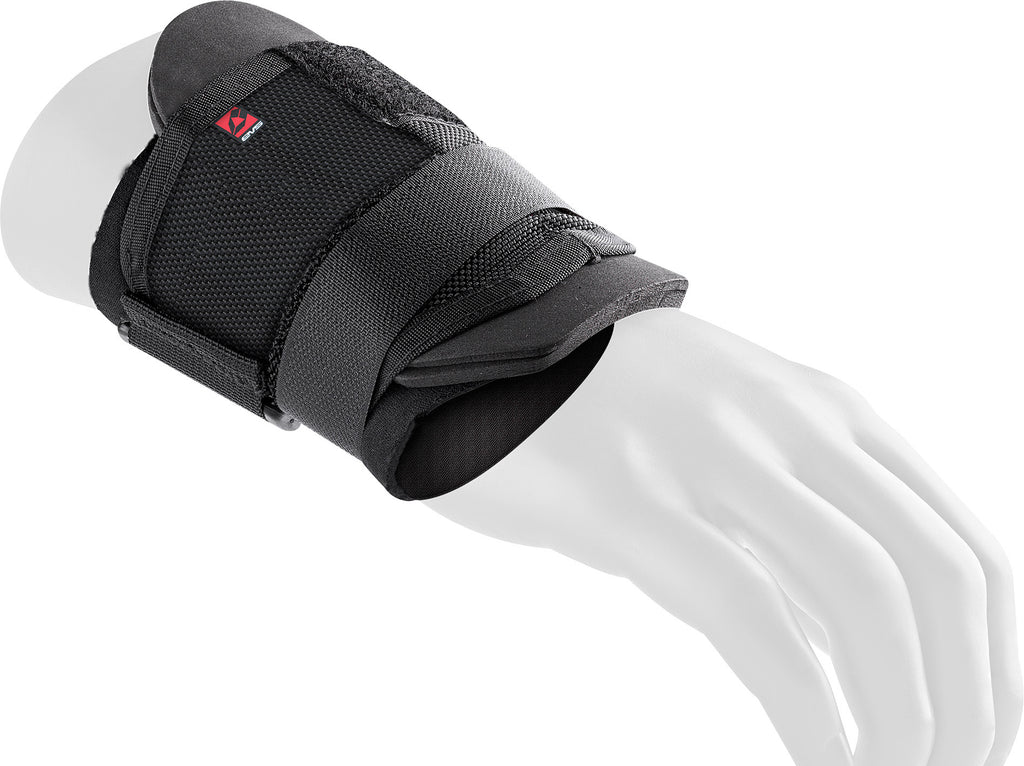 EVS WB01 wrist brace in black, featuring adjustable straps and support design for wrist stability and injury prevention