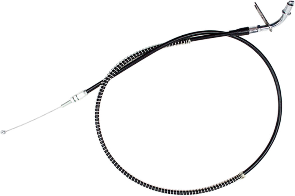 Motion Pro black vinyl throttle pull cable for motorcycles, showing the cable with black vinyl coating and metal ends.