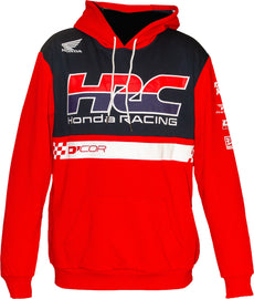 Red DCOR Honda HRC2 sweatshirt in medium size, featuring a comfortable fit and Honda HRC2 logo on the front.