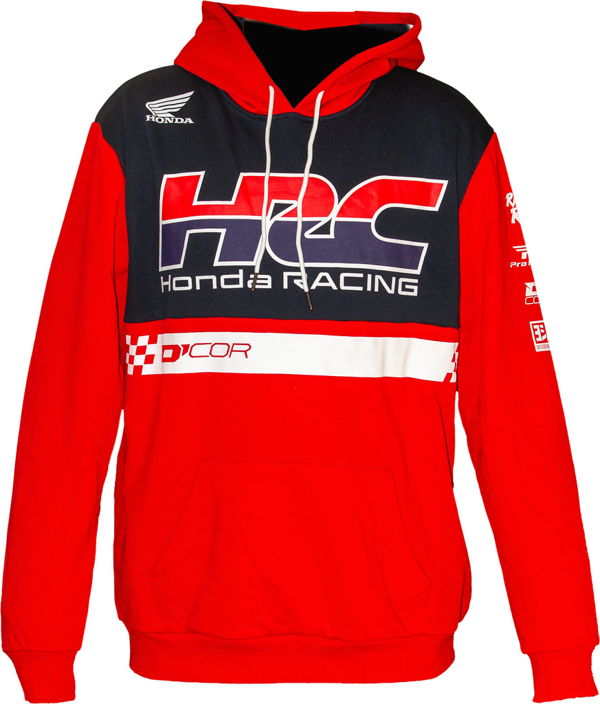 Red DCOR Honda Hrc2 sweatshirt in XL size, featuring a comfortable fit and detailed branding on the front.