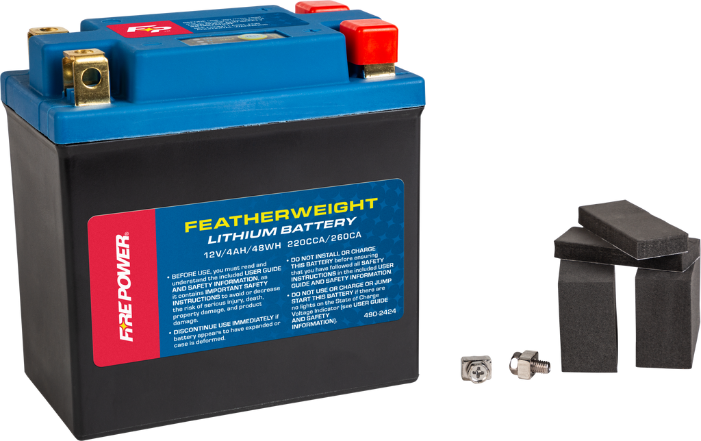 Fire Power Featherweight Lithium Battery 12V 220 CCA 48Wh for vehicles, compact and lightweight automotive battery.