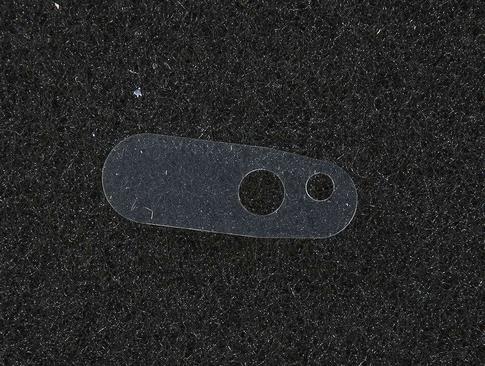 Clear Mikuni check valve for intake and fuel systems, showing the transparent plastic construction and connection ports.