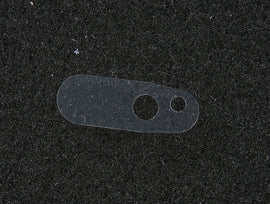 Clear Mikuni check valve for intake and fuel systems, showing the transparent plastic construction and connection ports.