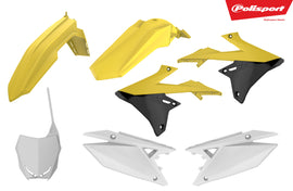 Polisport Plastics OEM color plastic body kit with multiple panels for motorcycle or scooter repair.