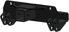 Load image into Gallery viewer, KFI Products plow mount with hitch for snow plowing, showing sturdy metal construction and mounting hardware.