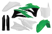 Charger l'image dans la galerie, Acerbis full plastic kit for motorcycle, includes various plastic body panels in black with Acerbis branding visible.