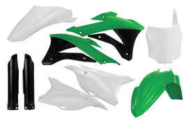 Acerbis full plastic kit for motorcycle, includes various plastic body panels in black with Acerbis branding visible.
