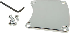 Chrome HardDrive inspection cover with forward controls accessory, designed for motorcycle harddrive models.