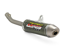 Pro Circuit Ti 2 Silencer exhaust system with sleek titanium finish, designed for optimal performance and durability.