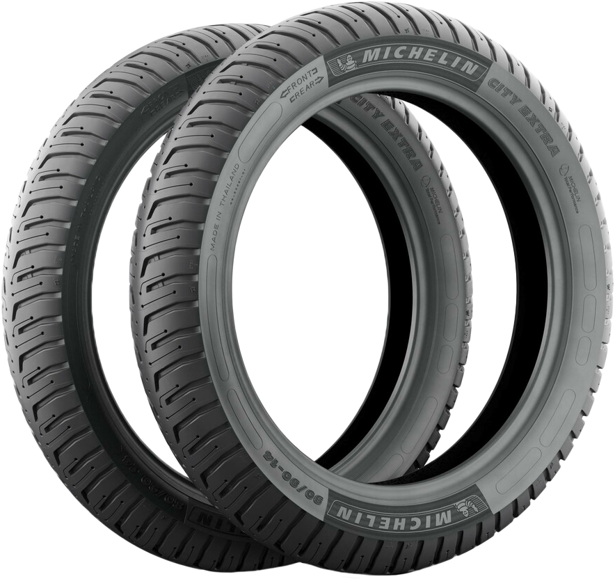 Michelin Reinf City Extra bias tire for front and rear 2.75-18 size, 48S load rating, durable tread pattern for urban use