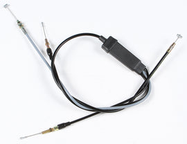 SP1 throttle cable with hydraulic control line, featuring black sheath and metal fittings for precise engine throttle operation.
