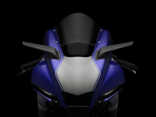 Load image into Gallery viewer, Pair of RIZOMA Stealth Sport Mirrors in black, designed for Yamaha Y58-BSS021B motorcycle, showing sleek, aerodynamic mirror components.