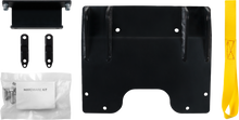 Load image into Gallery viewer, Open Trail UTV plow mount showing sturdy metal construction with mounting brackets and hardware for secure attachment.