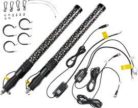 2 Foot Rgb Led Fat Whip Pair