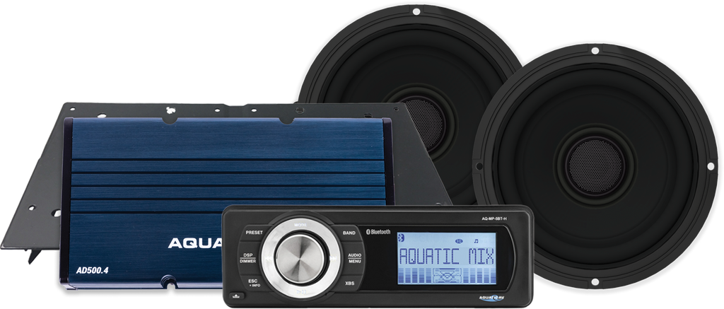 Aquatic AV Classic Package Flht 98-13 94-1526 for audio, visual, and communication systems in motorcycle vehicles.
