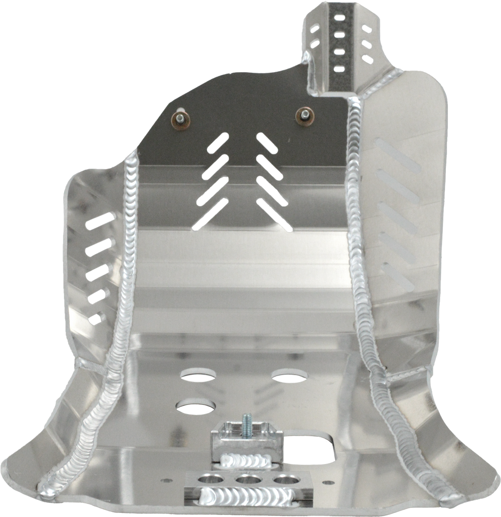Enduro Engineering Yamaha skidplate guard with metal construction, designed to protect motorcycle frame and engine.