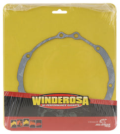 Vertex clutch cover gasket for Honda, showing the black gasket with detailed edges and sealing surface.