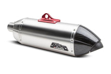 Load image into Gallery viewer, Yoshimura RS-4T slip-on exhaust in stainless steel and carbon fiber with sleek, sporty design for motorcycle performance.