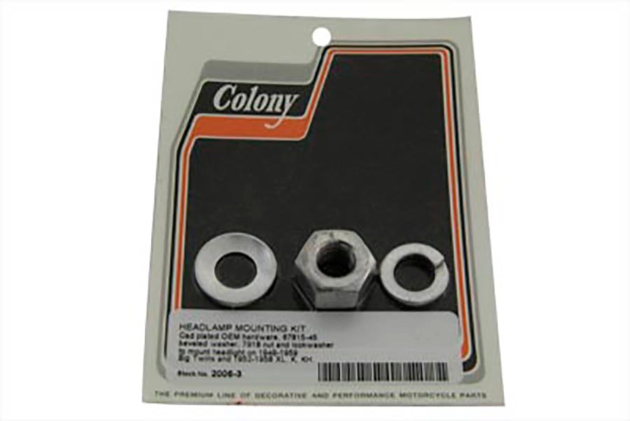 Round Headlamp Mount Kit Cadmium