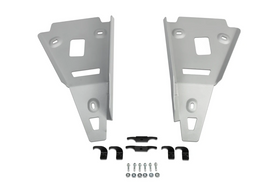RIVAL POWERSPORTS USA curved front A-arm guards in alloy polished finish for off-road vehicles, designed for durability and protection.