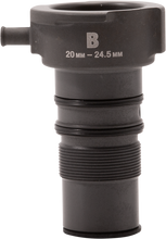 Load image into Gallery viewer, Motion Pro Cooling System Adapters, 20mm to 24.5mm, for motorcycle cooling system tools, black metal with precision fittings