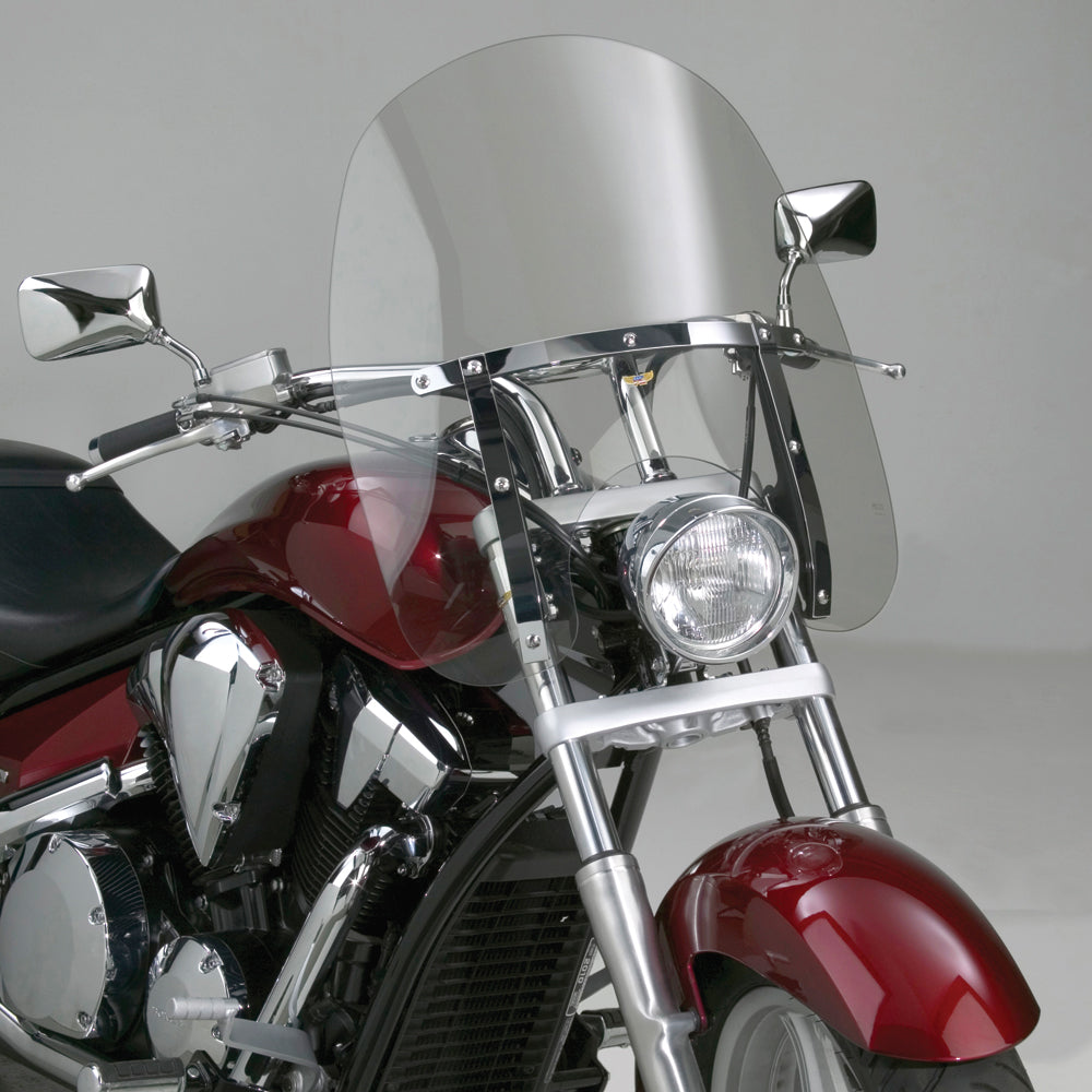 National Cycle Dakota 4.5 windshield for motorcycle, clear 18.25x23 inch windscreen with black mounting frame.