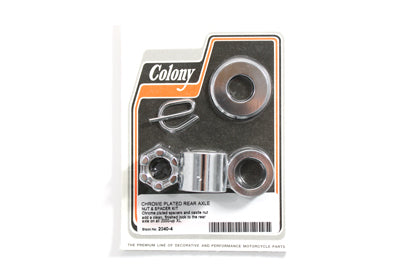 Rear Axle Spacer Kit Smooth Style Chrome