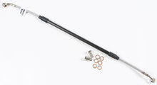 Load image into Gallery viewer, GBRAKES steel rear brake line for Kawasaki and Suzuki motorcycles, showing the durable metal brake line with fittings.