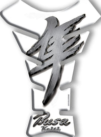 Keiti Tank Pad Busa Clear and Silver graphic decal for motorcycle protection and style on fuel tank.
