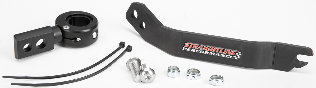 Straightline Performance S-D Gen 4 clutch tower brace guard for improved engine stability, shown in a close-up view.
