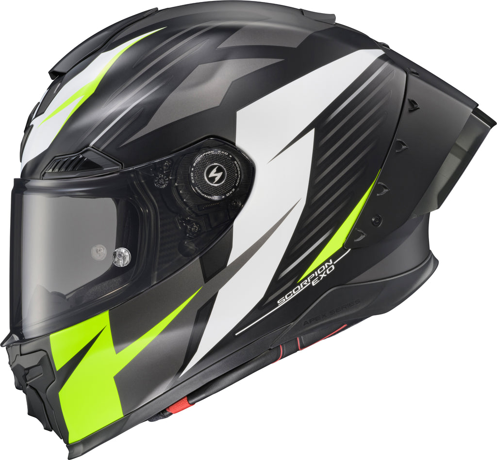 Apex Exo Warp Full Face Helmet Dilithium Blk/Whit/Hi Vis Xl