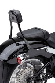 Cobra detachable black backrest for mini body Fxfb/S 18-25, shown attached to a body model in the image.