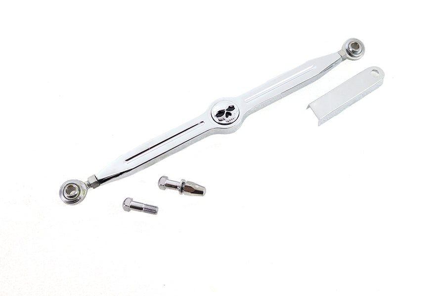 12 inch Skull Shift Rod Kit Chrome