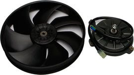 All Balls Cooling Fan 22-01013 for engine cooling system, black metal fan blade with mounting hardware.