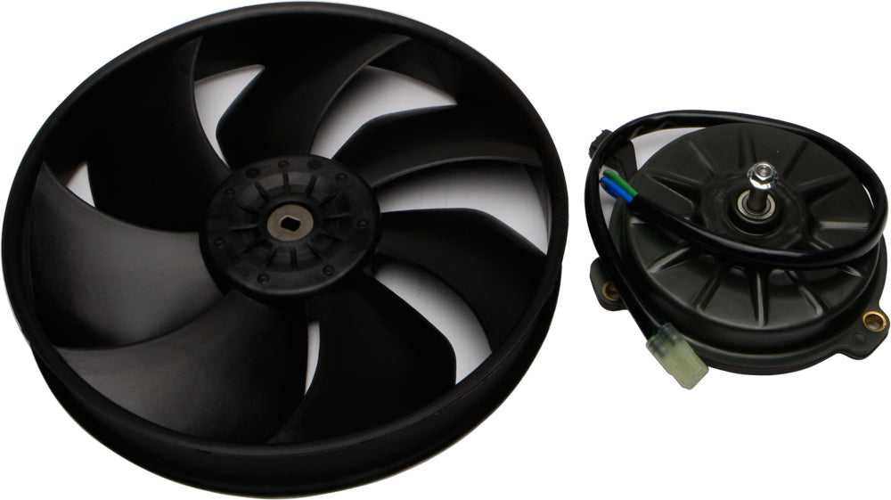 All Balls cooling fan for engine, model 22-01013, showing the black plastic fan blades and mounting points.