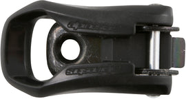 Alpine Star Tech 1/5 Buckle Base Black motorcycle footwear showing black leather construction with buckle details.