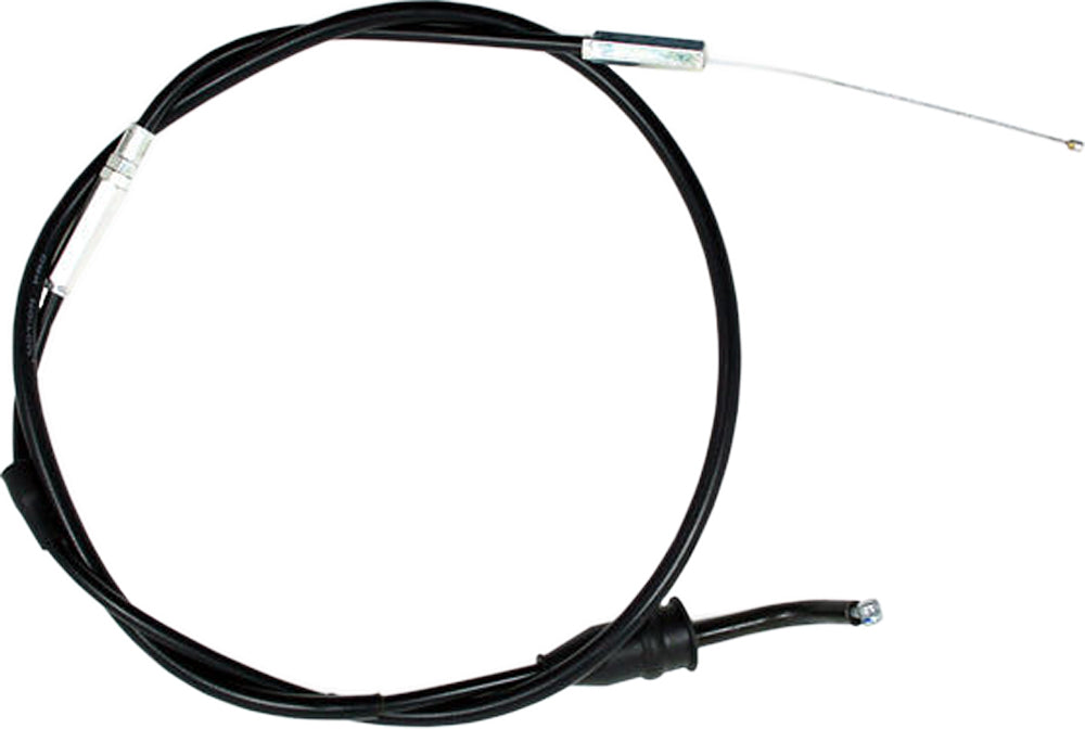 Motion Pro black vinyl throttle cable 70-5050 for motorcycles, showing the flexible cable with black outer sheath and metal fittings.