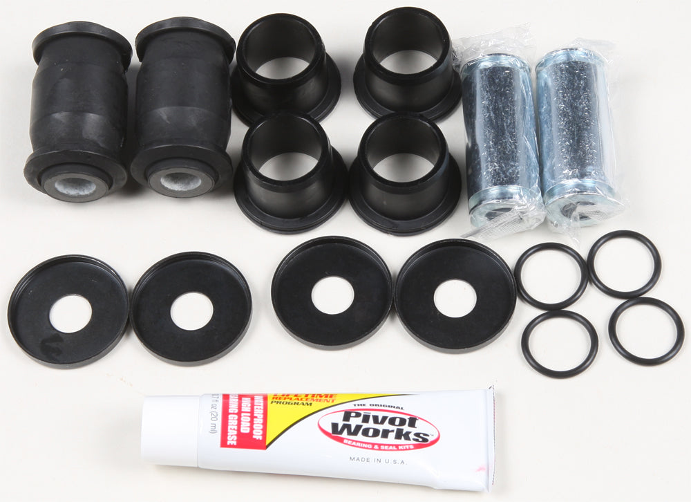 Pivot Works Lower A-Arm Kit 52-1150L for motorcycle suspension, showing the black lower A-arm with mounting points.