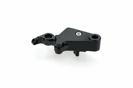 Black PUIG lever adapter clutch lever for motorcycles, shown with detailed close-up of the lever and mounting base.