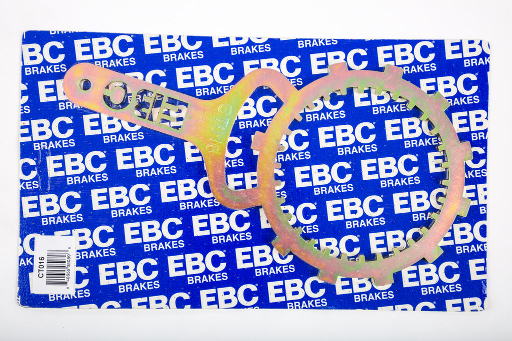 EBC Motorcycle Brakes clutch basket holder tool, model Ct016 57-78016, for motorcycle clutch assembly and maintenance.