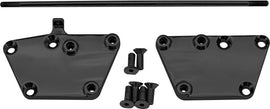HardDrive Black Forward Control Extension Kit for Softail motorcycles, includes drive components and mounting hardware.