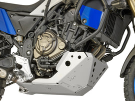 GIVI skid plate 270-6522 black body protective part mounted on motorcycle engine area, durable metal construction.