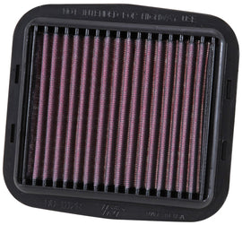 K&N Air Filter 711112R for improved engine airflow, showing the reusable cotton filter element and frame.