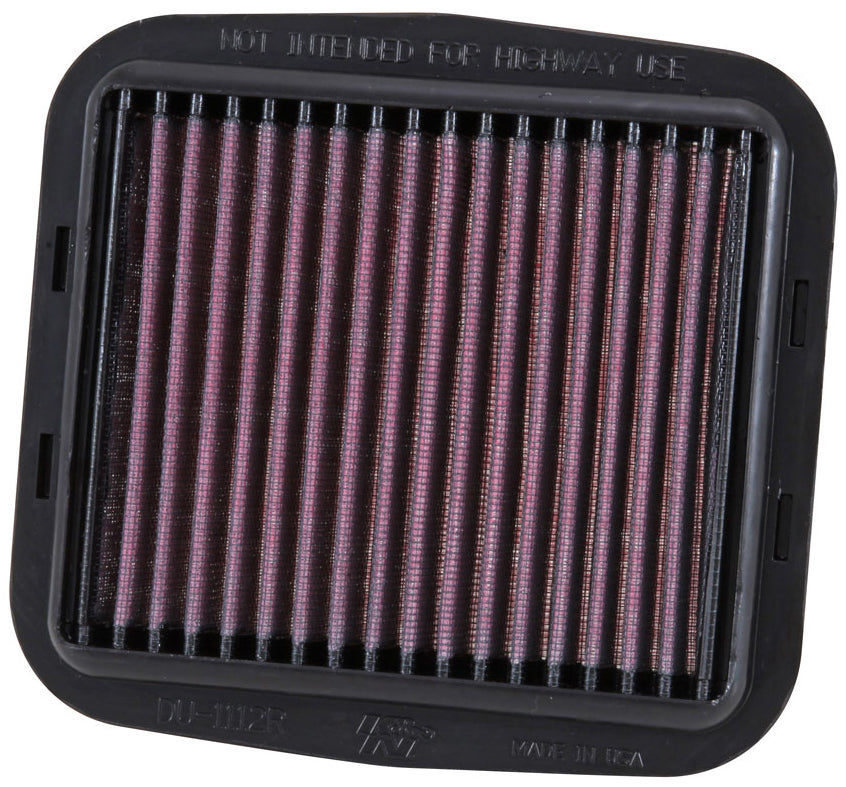 K&N Air Filter 711112R, high-performance automotive air filter with pleated design for improved airflow and filtration.
