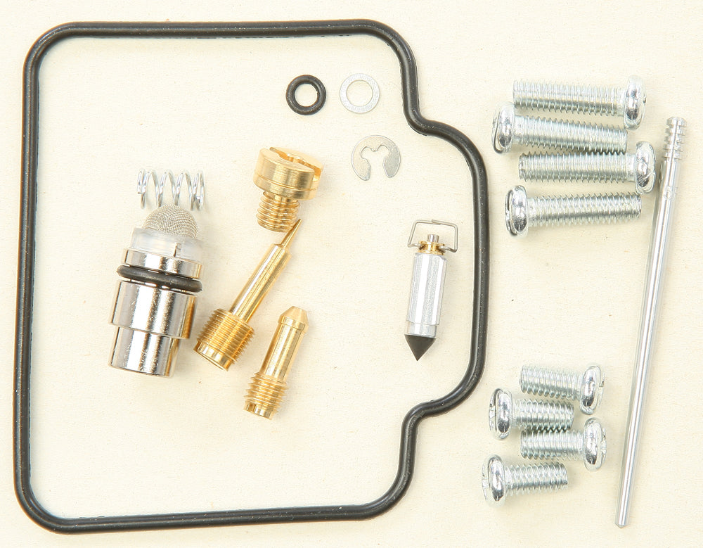 All Balls carburetor repair kit for fuel system, includes gaskets and parts for intake and carburetor maintenance.