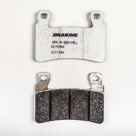 High performance sintered brake pad set from Braking with detailed friction surface and metal backing for motorcycle braking systems.