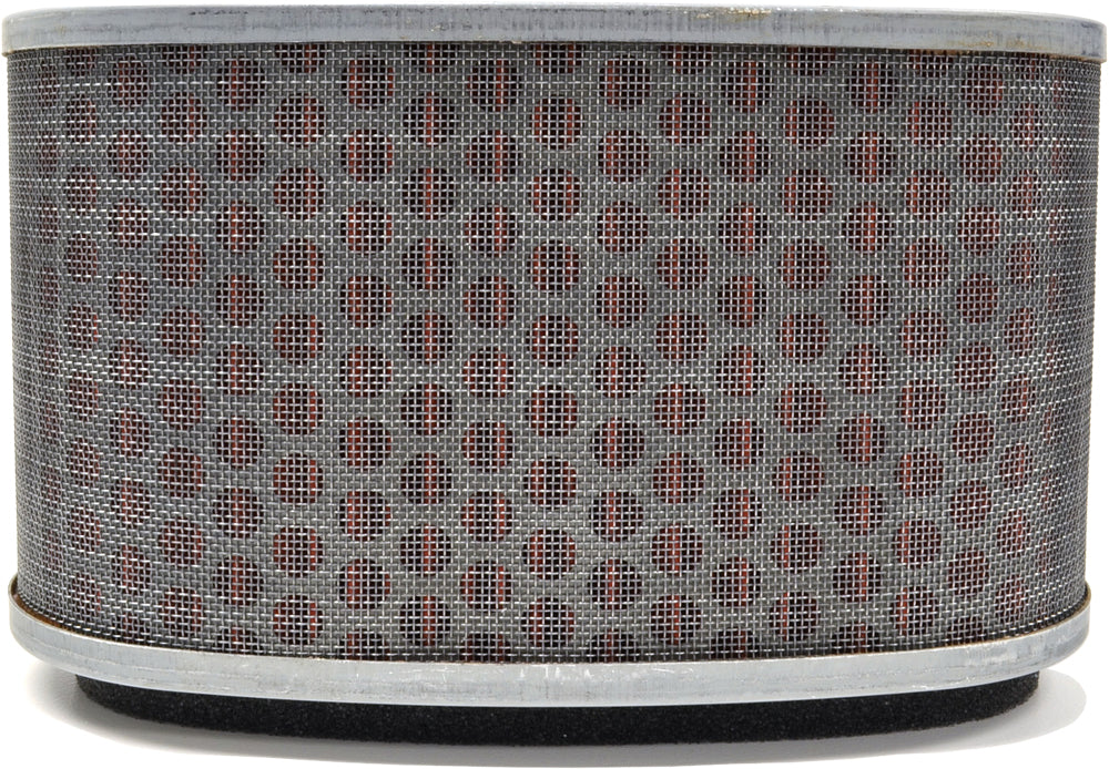 Emgo air filter 78-9352 showing a close-up of the rectangular paper filter element for motorcycle or scooter engine intake.