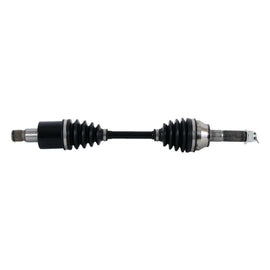 All Balls Drive Axle 536-0071 showing the metal axle shaft with gear and mounting points on a plain background.