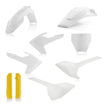Load image into Gallery viewer, Acerbis full plastic motorcycle kit, original Acerbis plastic parts, with black and white panels and detailed component assembly.
