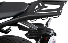 Load image into Gallery viewer, Black National Cycle luggage rack mount bracket for Yamaha motorcycles, designed for secure attachment and durability.